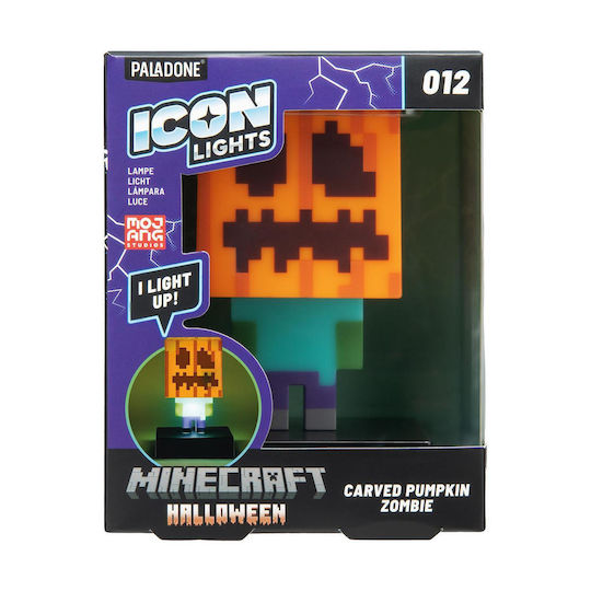 Paladone Kids Desk Lamp Zombie Jack O Lantern Orange 10x10cm