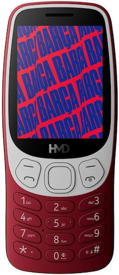 HMD Barca 3210 Dual SIM Mobile with Buttons Red