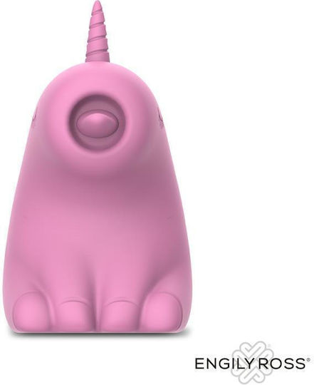 Engily Ross Cupcake Mini Δονητής Μασάζ 360º Rotating Tongue 7.8cm Ροζ