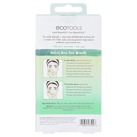 EcoTools Roller Προσώπου & Εργαλείο Gua Sha από Νεφρίτη