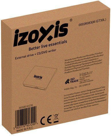 Izoxis Extern Unitate optică Înregistrare/Citire CD / DVD/CD