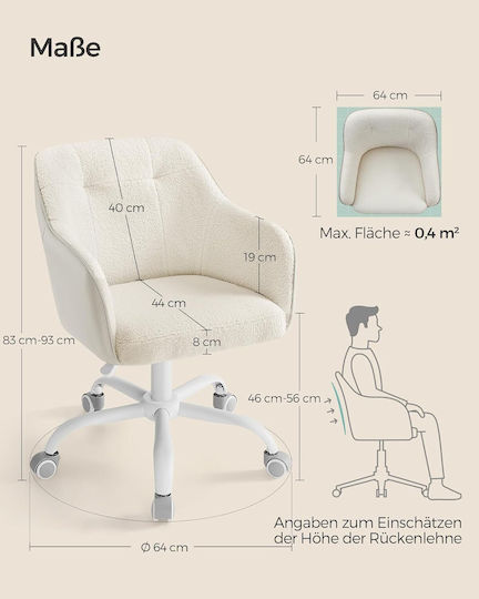 Songmics Home Office Bürostuhl Cappuccino Beige