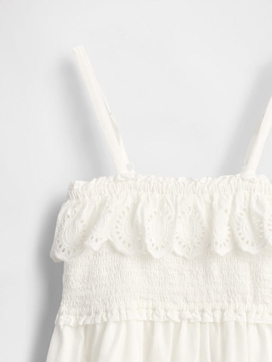 Kinderkleid Ärmellos Off White