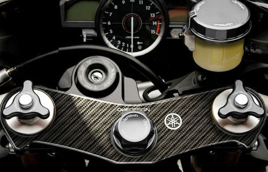 Onedesign Αυτοκόλλητο Τιμονόπλακας Ppsy14p Yamaha Yzf-r1 1000 07-08 Γκρι