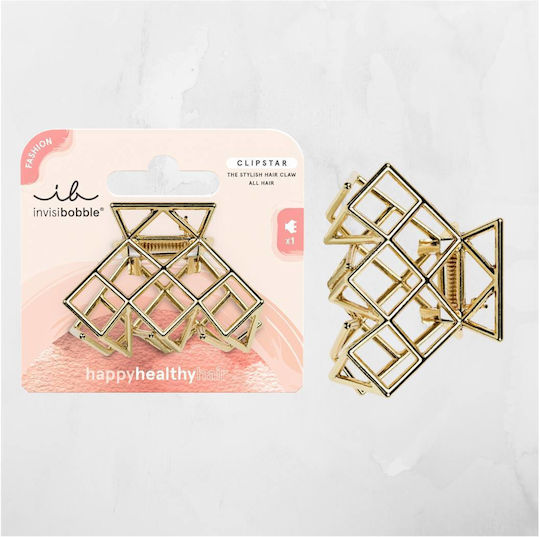 Invisibobble Clipstar Divine Metal Κλάμερ Χρυσό Μέγεθος Medium 1 Τεμάχιο