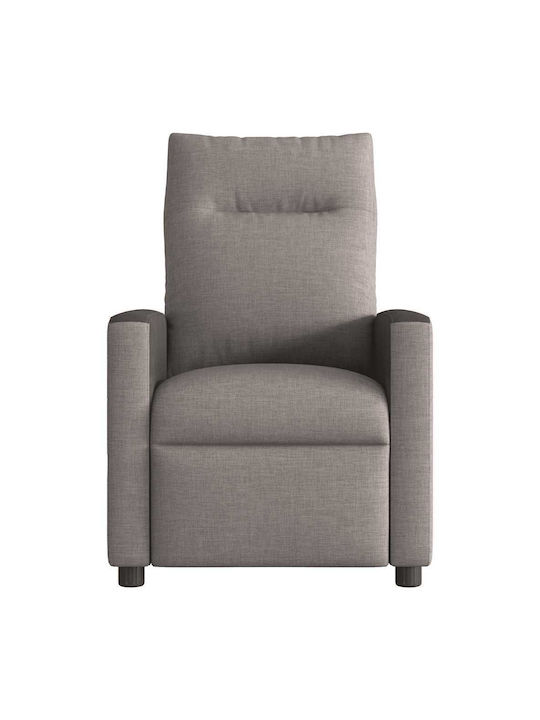 Armchair with Footstool Taupe 50x54x100cm