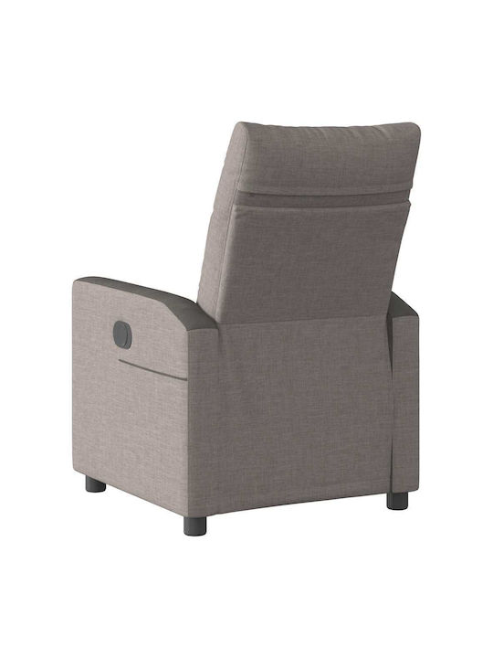 Armchair with Footstool Taupe 50x54x100cm