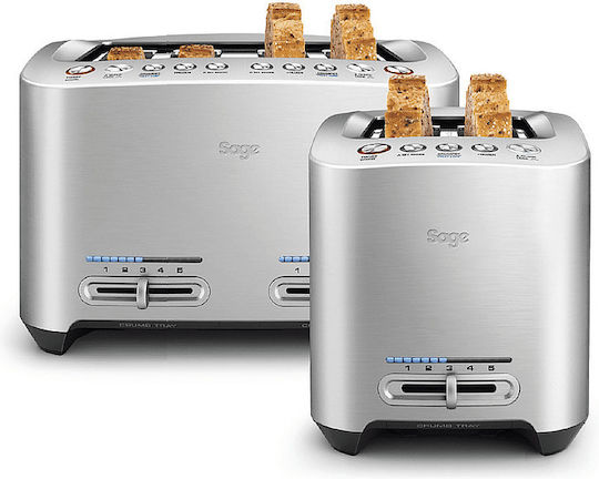 Sage The Smart Toast Φρυγανιέρα 4 Θέσεων 1900W Γκρι