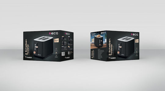 ECG Toaster 2 Schlitze 1000W Schwarz