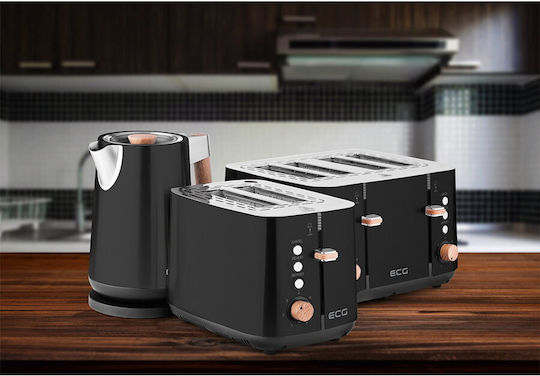 ECG Toaster 2 Schlitze 1000W Schwarz