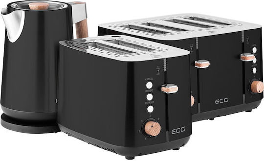 ECG Toaster 2 Schlitze 1000W Schwarz