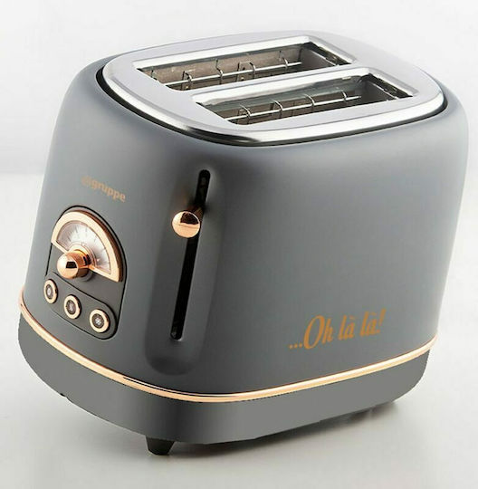 Gruppe TO-0201 Toaster 2 Slots 815W Gray