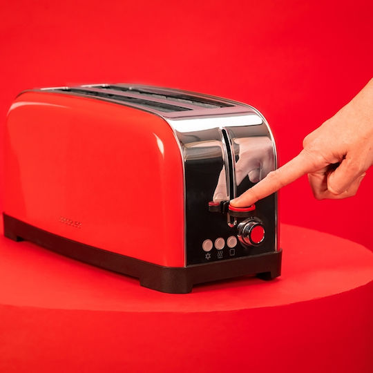 Cecotec Toastin Time 1500 Тостер Двуместна 1500W Червена
