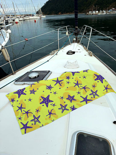 Miami Beach Beach Towel Yellow 70x150cm.
