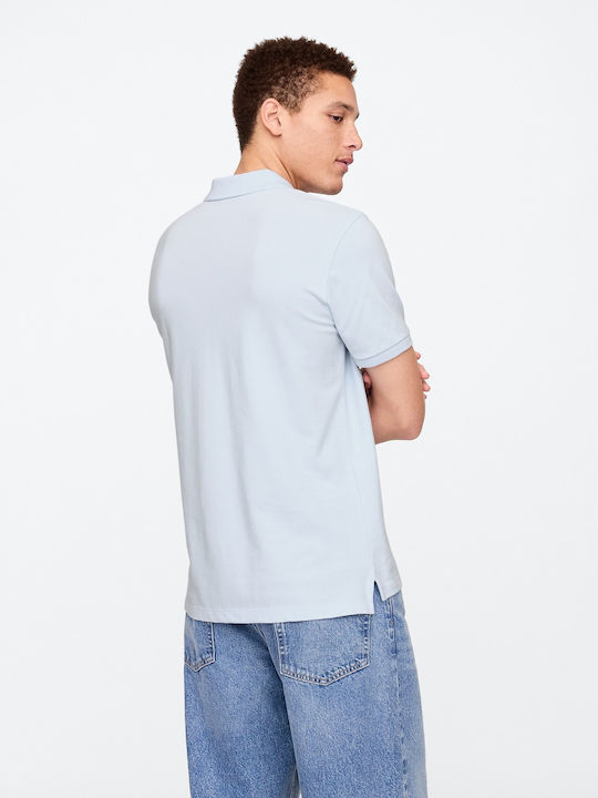 Polo Kurzarmbluse Serene Blue