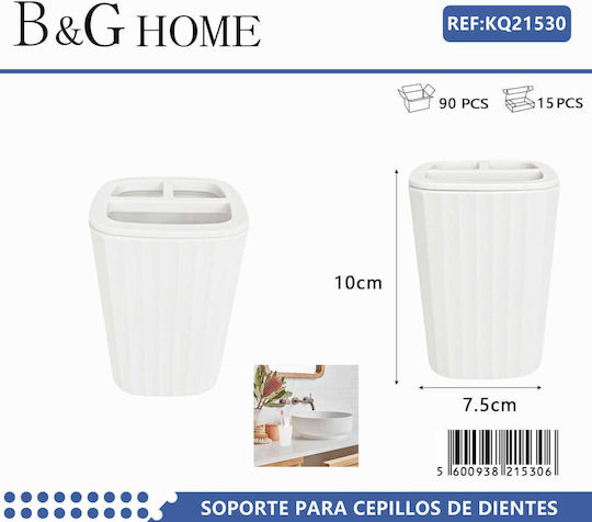 Toothbrush Support Base Plastic White