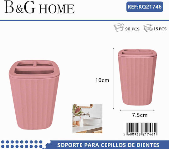 Toothbrush Support Base Plastic Pink
