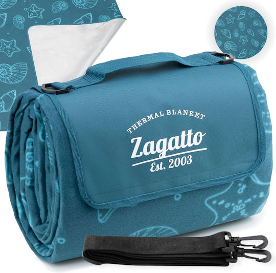 Zagatto Κουβέρτα Πικ Νικ 200x200cm σε Μπλε χρώμα
