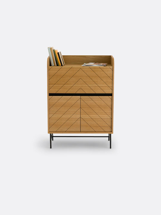 Secretar De Birou Cameron Din Lemn Bej 84x40x117 Cm