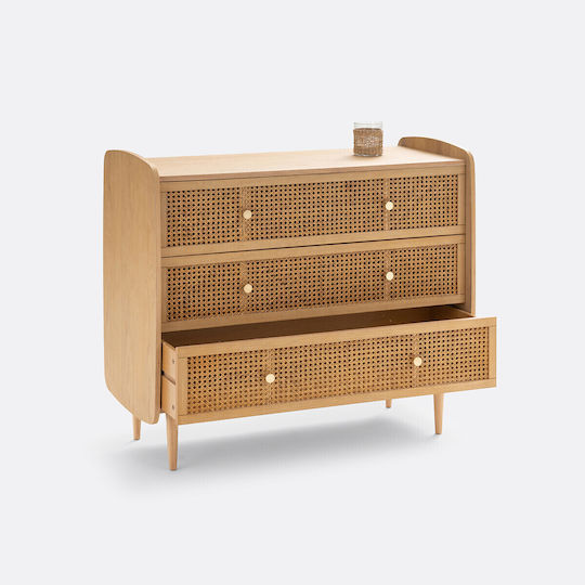Comoda pentru Dormitor Lemnoasă cu 3 sertare 100x47x90buc