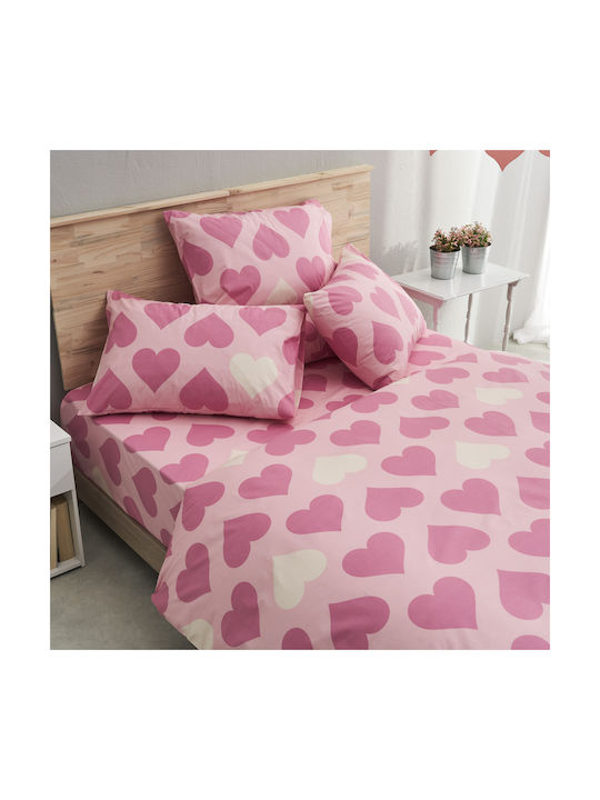 Charalambidis Textiles Pillowcase Set Pink 52x72cm.