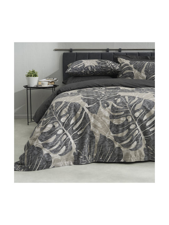 Charalambidis Textiles Σετ Μαξιλαροθήκες Γκρί 52x72εκ.