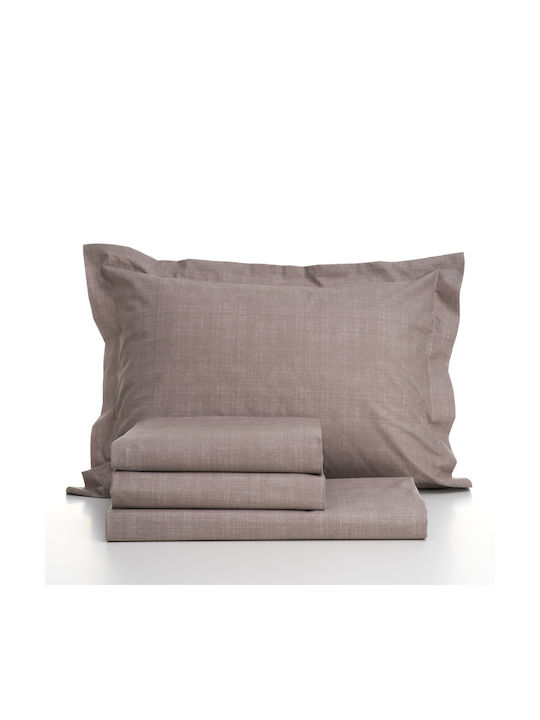 Charalambidis Textiles Σετ Μαξιλαροθήκες Μπεζ 52x72εκ.