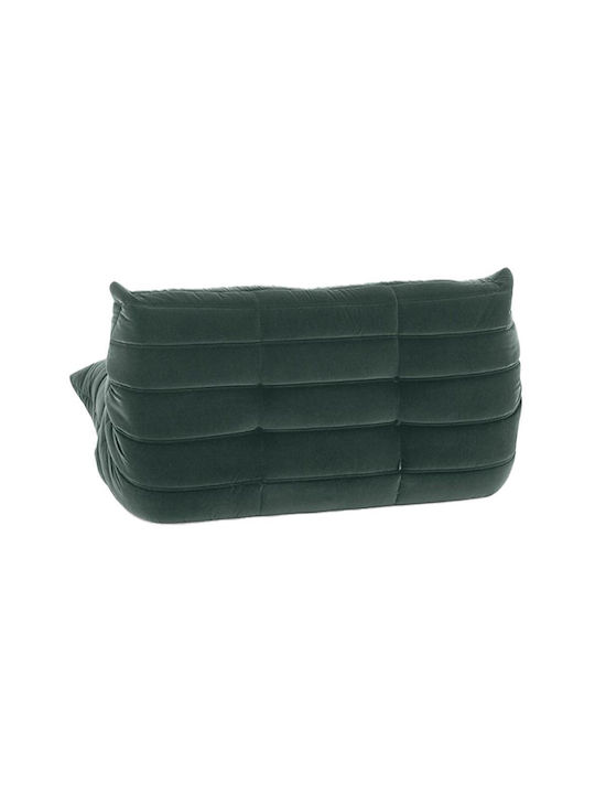 Togo Two-Seater Couch Dark Green 132x102x70cm