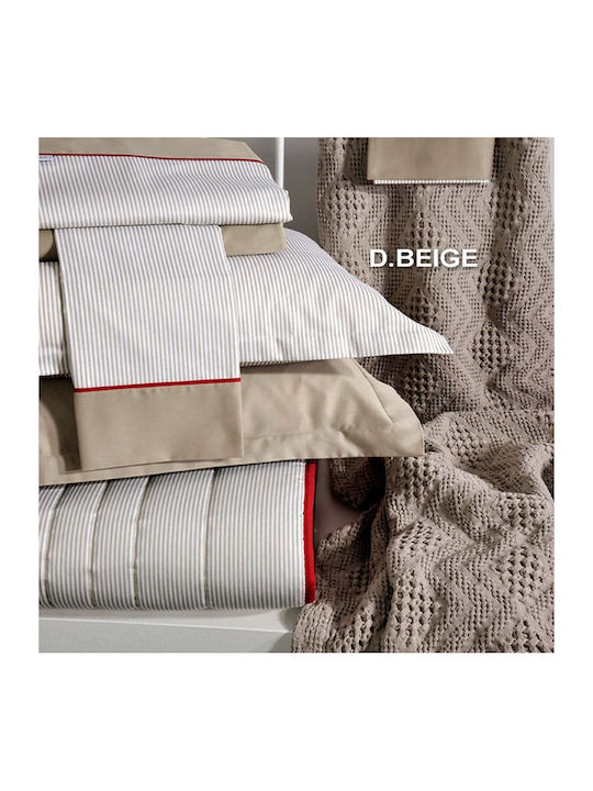 Down Town Home 871 Κουβέρτα Πικέ Μονή 170x240εκ. Dark Beige