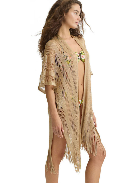 Liu Jo Women's Mini Kimono Beachwear Gold