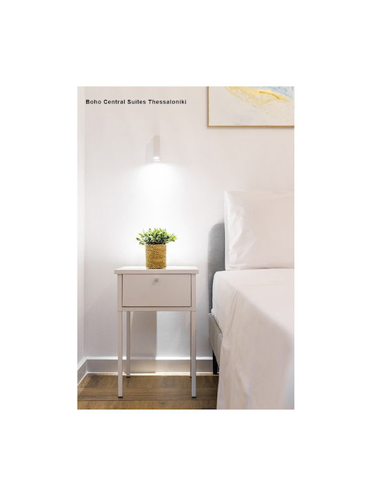 Nachttisch Metall White 40x40x60cm