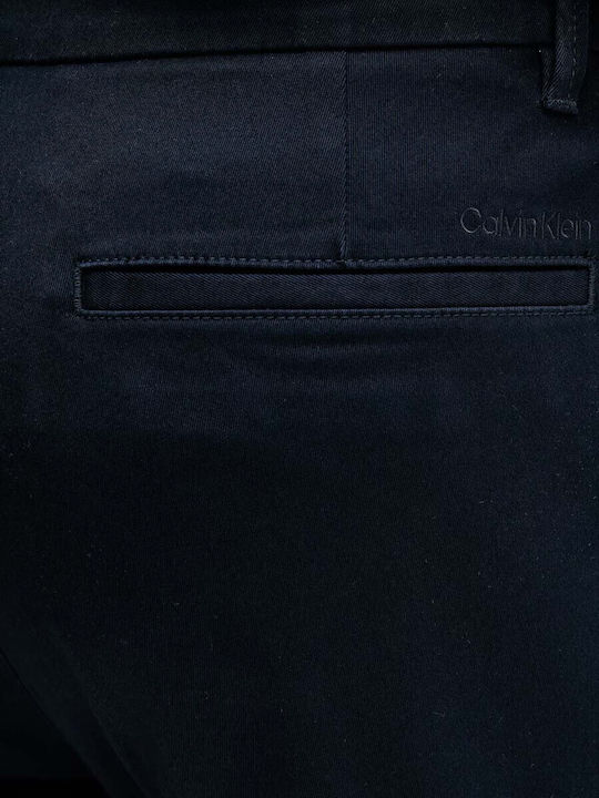 Men's Chino Elastic Slim Fit Blue Trousers