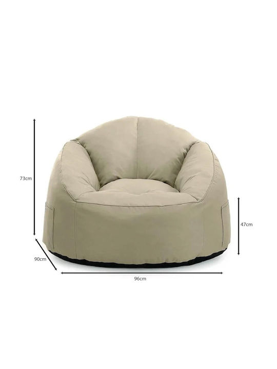 Woodwell Sitzsack Sessel Wasserdicht Sand 96x90x73cm E0232,1