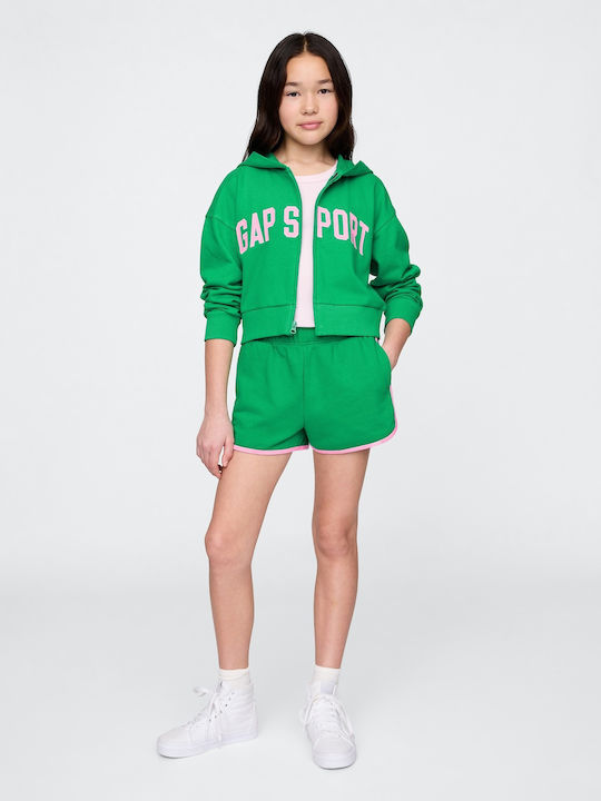 Cropped Women's Sweatshirt Jacket Hooded Gallant Green