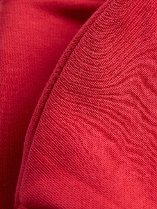 Cropped Women's Sweatshirt Jacket Hooded Tomato Sauce