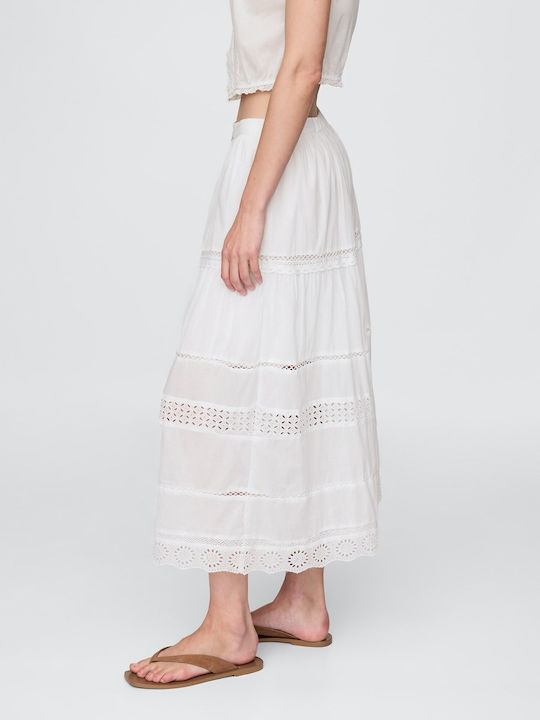 High-waisted Skirt Off White