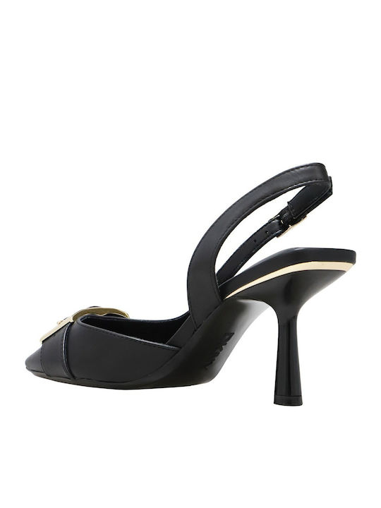 Leather Black Heels Neaira