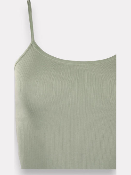 Βαμβακερό Light Green Γυναικείο Φανελάκι