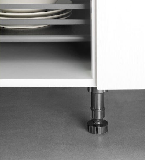 Plastic Kitchen Furniture Leg Emuca Split Black 223-3912017#48 150-180mm