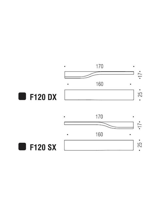 Λαβές Επίπλων Colombo Formae F120 Dx Cromo