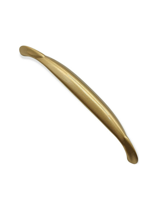 Brass Italian Furniture Handle Mandelli 9000-160-20a Size 16.0cm Matte Gold
