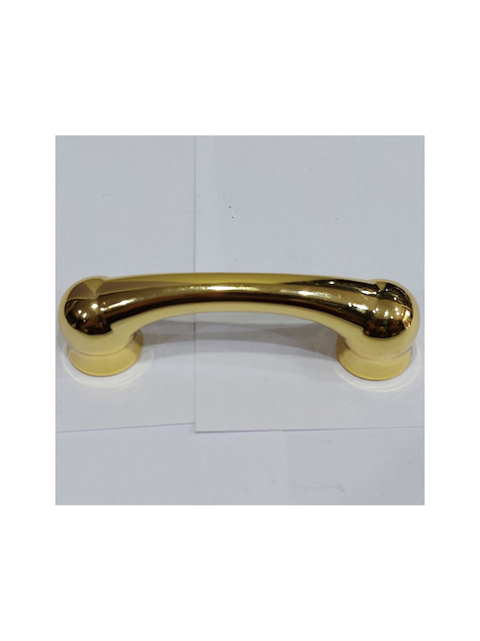Italian Furniture Handle Mandelli 9012-oro Gold Glossy Size 6.4cm