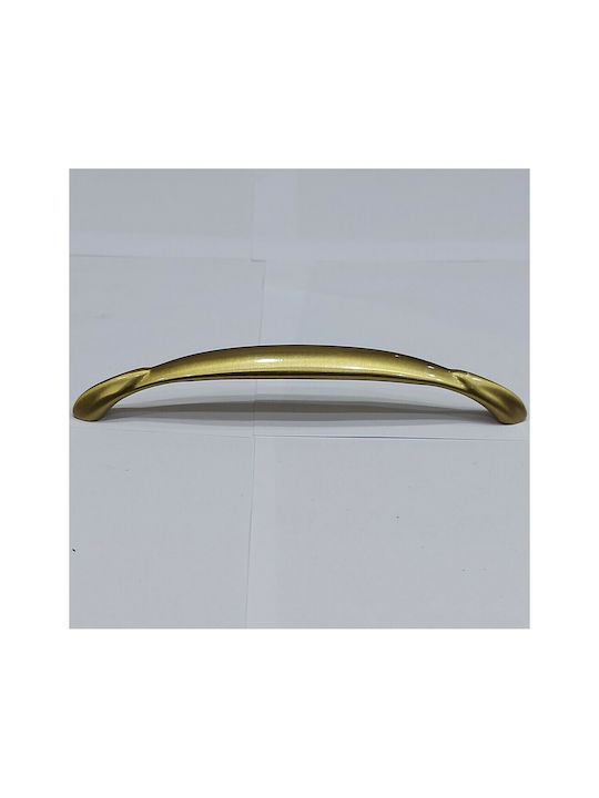 Brass Italian Furniture Handle Mandelli 9000-160-20a Size 16.0cm Matte Gold
