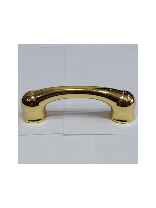 Italian Furniture Handle Mandelli 9012-oro Gold Glossy Size 6.4cm