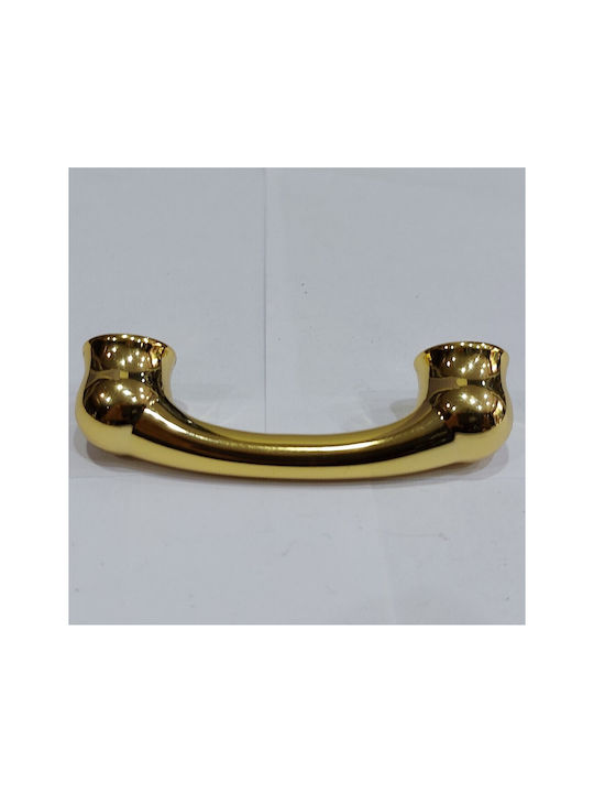 Italian Furniture Handle Mandelli 9012-oro Gold Glossy Size 6.4cm