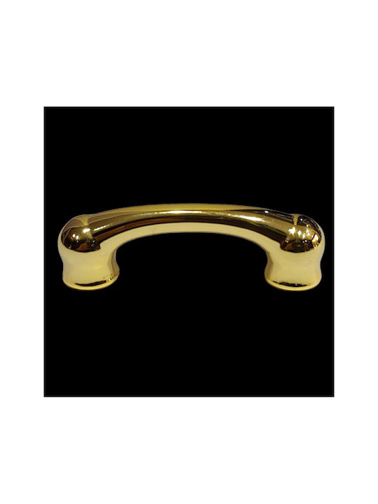 Italian Furniture Handle Mandelli 9012-oro Gold Glossy Size 6.4cm