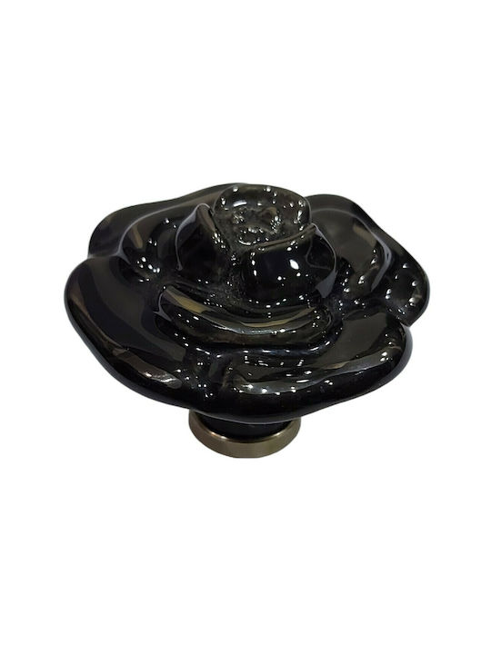 Porcelain Italian Furniture Knob Premiere 1492-arg1 Chrome Diameter 52 Porcelain
