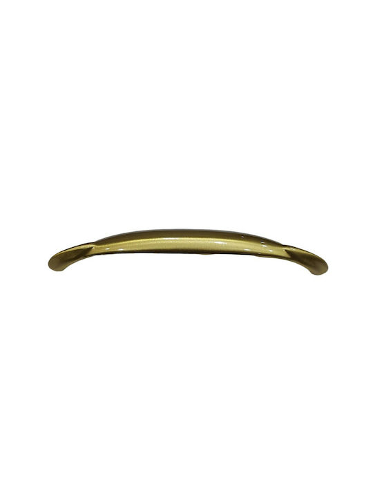 Brass Italian Furniture Handle Mandelli 9000-160-20a Size 16.0cm Matte Gold