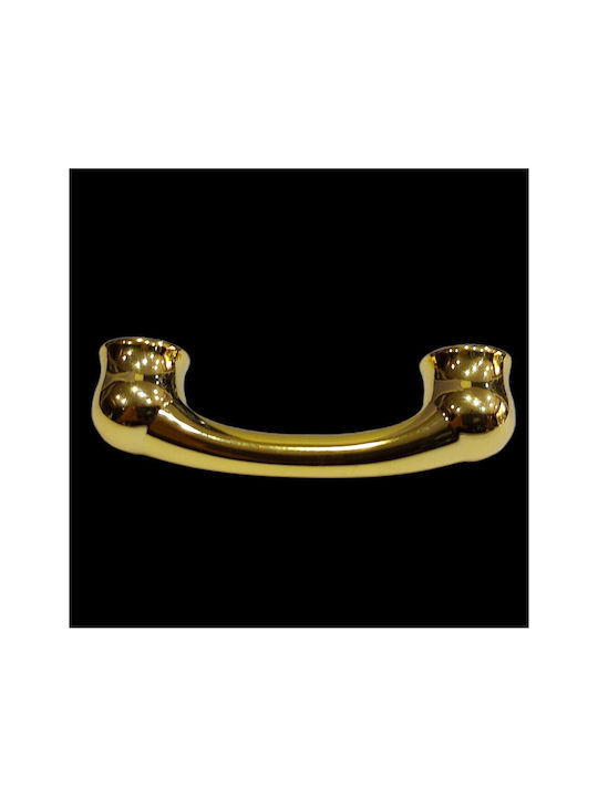 Italian Furniture Handle Mandelli 9012-oro Gold Glossy Size 6.4cm