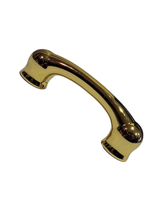 Italian Furniture Handle Mandelli 9012-oro Gold Glossy Size 6.4cm